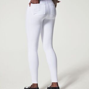 Spanx White High Waist Skinny Jeans Pull On Size Small Petite